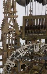 Gothic Triple Fusee Skeleton Clock