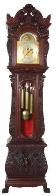 Tiffany & Co. Mahogany Horner Grandfather Clock