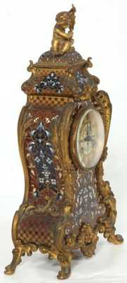 Japy Freres 3 Pc. Champleve Clock Set