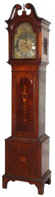 Mahogany Inlaid Grandfather Clock