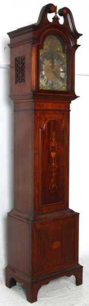 Mahogany Inlaid Grandfather Clock