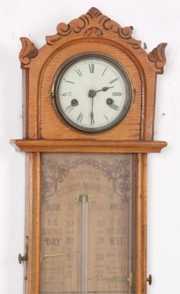 Wall Hanging Stick Barometer & Clock