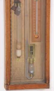 Wall Hanging Stick Barometer & Clock