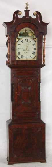 English Mahogany Grandfather Clock