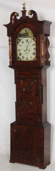 English Mahogany Grandfather Clock