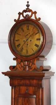 Scottish Rosewood Drumhead Grandfather Clock