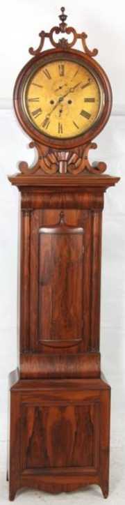 Scottish Rosewood Drumhead Grandfather Clock