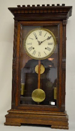 Gilbert “Latona” Walnut Weight Driven Clock