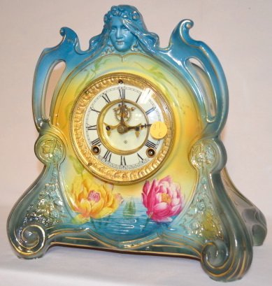 Ansonia Royal Bonn La Chapelle China Clock