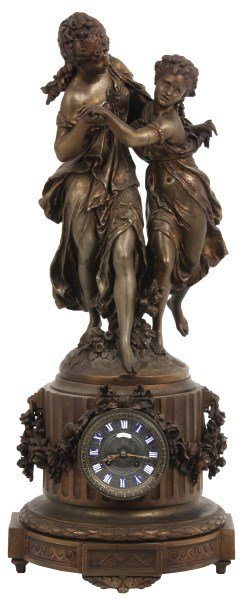 French Figural Mantle Clock