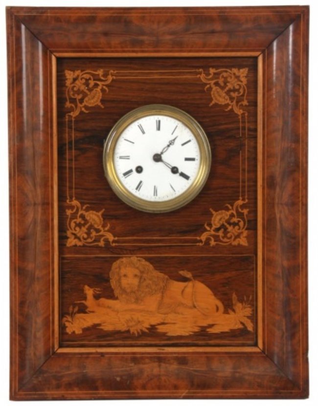 Inlaid Rosewood Silk Thread Wall Clock