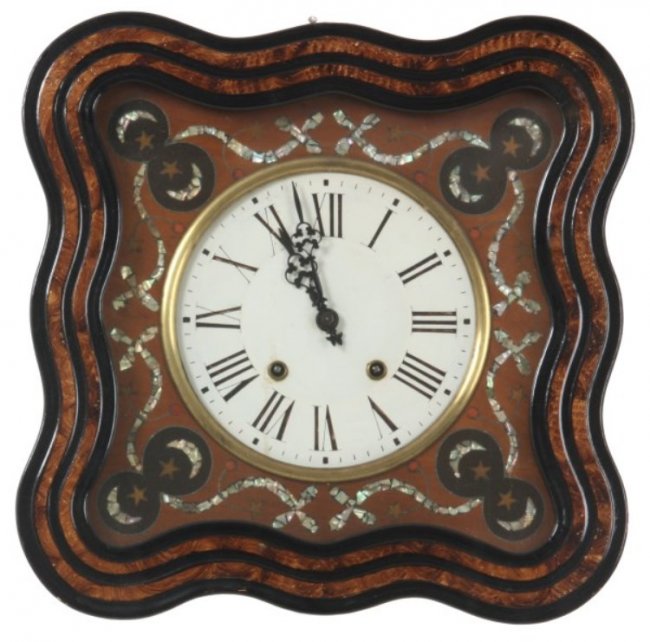 Inlaid Wall Hanging Bakers Clock