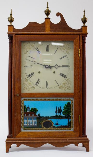 20th century American Mahogany case wall clock