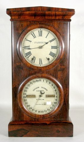 Southern Calendar Double Dial Fashion Clock