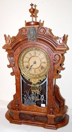 Ansonia Monarch Walnut Mantle Clock