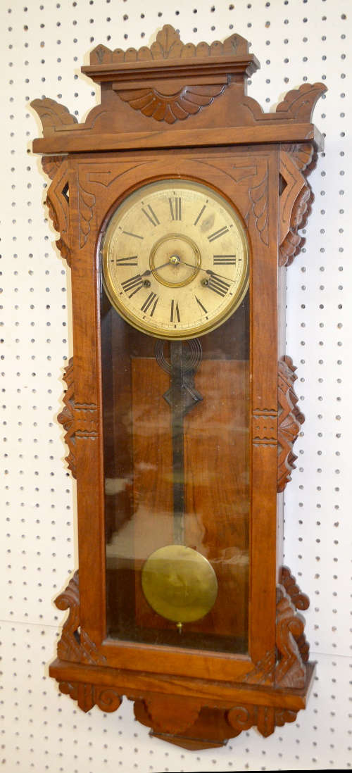 Antique Ansonia “Forrest” Hanging Wall Clock