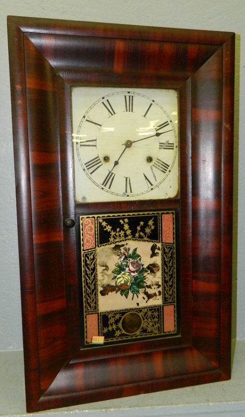 Jerome & Co. 30 hour mahogany  clock.