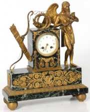 3 Pc. French Figural Mantle Clock Set