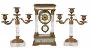 Brunier 3 Pc. Crystal Clock Set