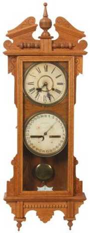 Waterbury Double Dial Calendar Clock