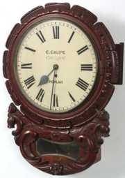 Mahogany Single Fusee Wall Clock