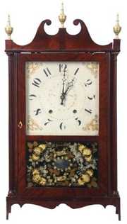Chauncey Ives Pillar & Scroll Clock