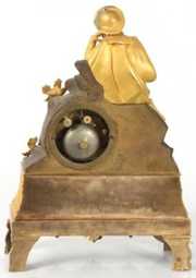 French Figural Silk Thread Clock