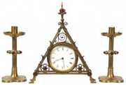 3 Pc. Bruce Talbert Gothic Clock Set