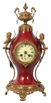 Brass Mounted Mantle Clock
