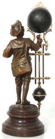 French Miniature Moreau Swinger Clock