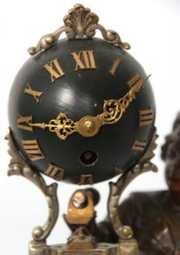 French Miniature Moreau Swinger Clock