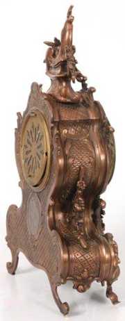 French Bronze 8 Day Mantle Clock