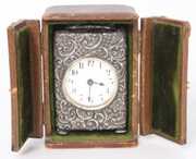 English Sterling Silver Carriage Clock