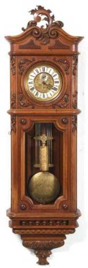 Baroque Carved Walnut Vienna Regulator