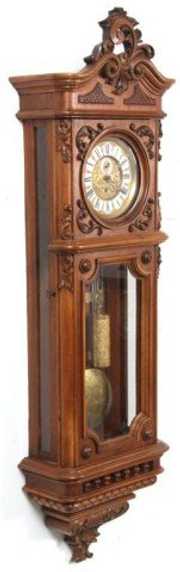 Baroque Carved Walnut Vienna Regulator