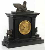 A. Rolfe Marble & Bronze Mantle Clock