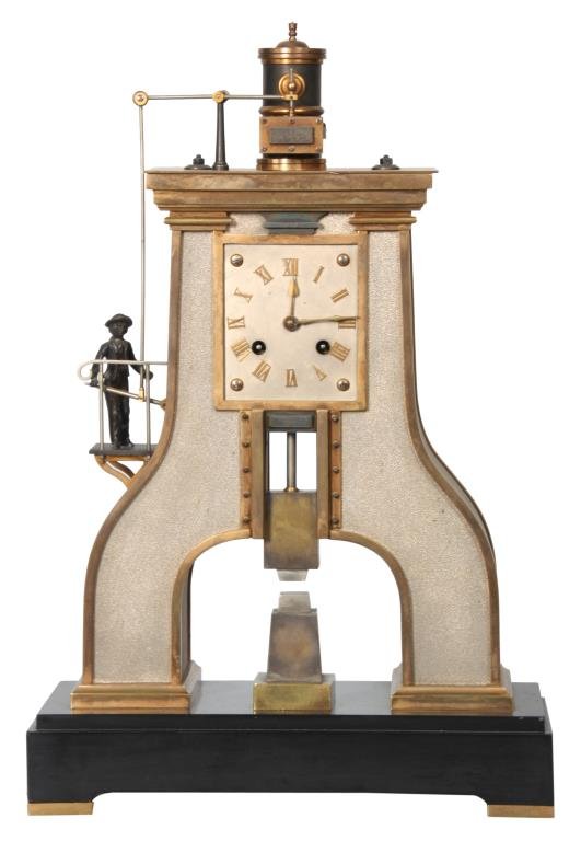 French Industrial Steam Hammer Clock