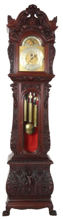 Tiffany & Co. Mahogany Horner Grandfather Clock