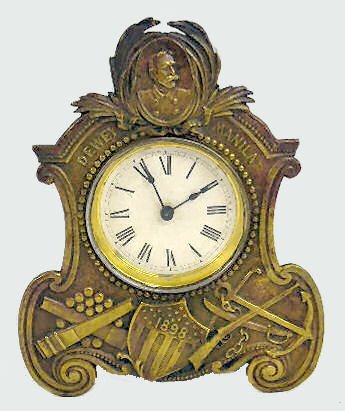 Waterbury “Admiral Dewey” Metal Shelf Clock