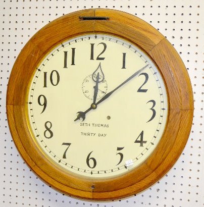 Seth Thomas Oak 30 Day Gallery Clock