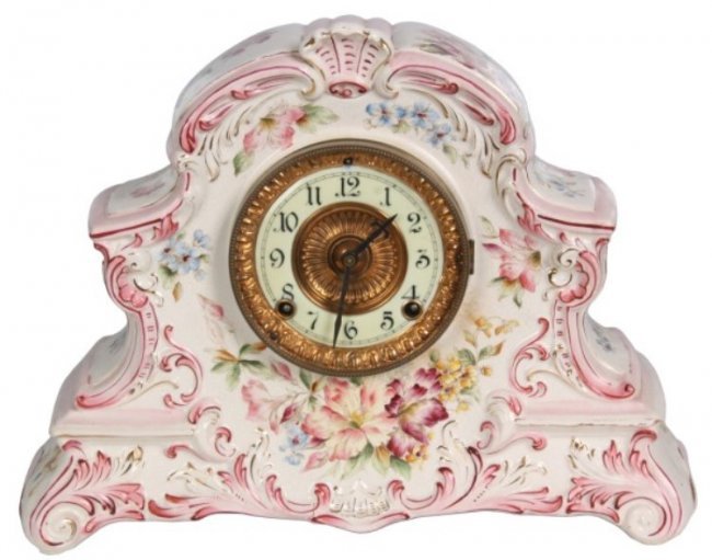 Ansonia Porcelain China Clock