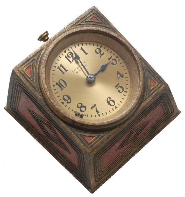 TIFFANY STUDIOS ART DECO DESK CLOCK