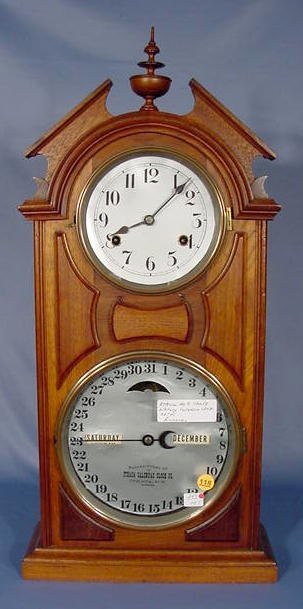 Ithaca No. 8 Shelf Library Calendar Clock NR