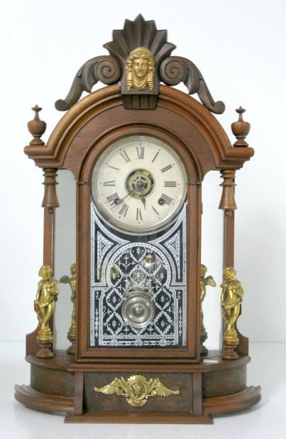 Ansonia Triumph Walnut Mantle Clock