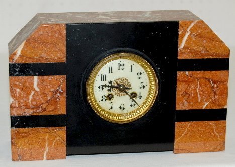 French Art Deco Marble Shelf Clock