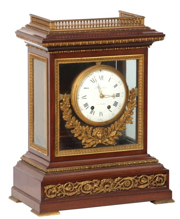 Planchon Mahogany Table Clock