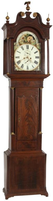 Mahogany Tall Case Grandfather Clock