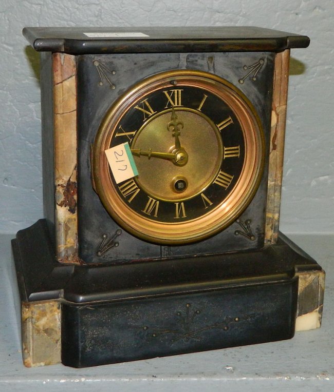 French black marble 8 day pendulum clock.