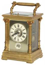 Quarter Hour Repeater Brass Carriage Clock