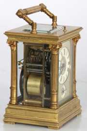 Quarter Hour Repeater Brass Carriage Clock